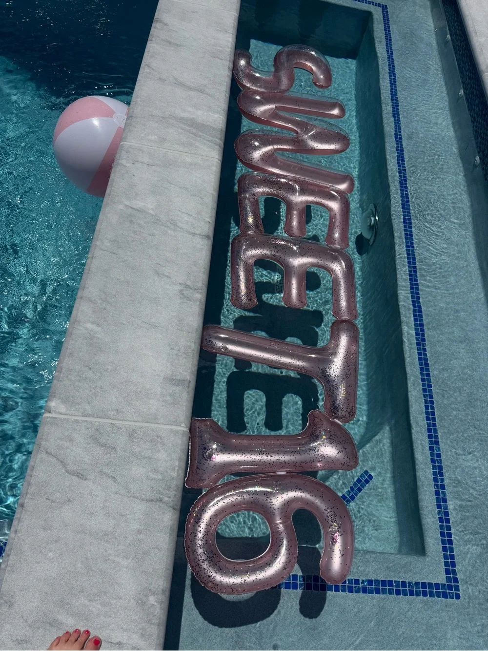 Rose Gold 'Sweet 16' Inflatable Pool Float Letters - Unbranded